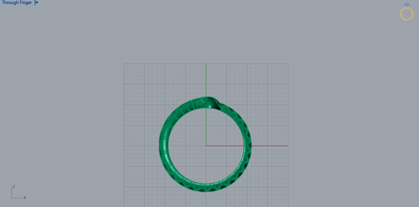 gold snake 3dm stl ring gr0017 3D print model_10