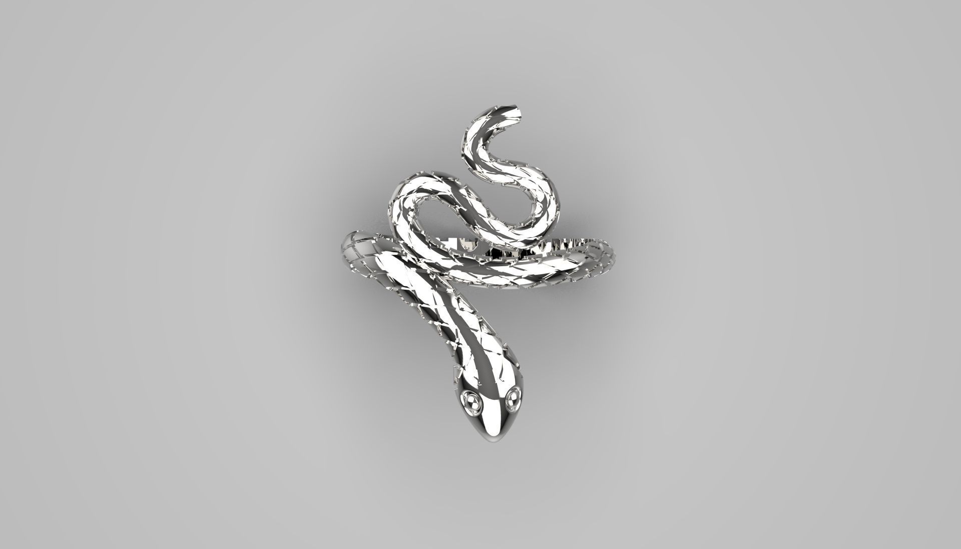 gold snake 3dm stl ring gr0017 3D print model_19