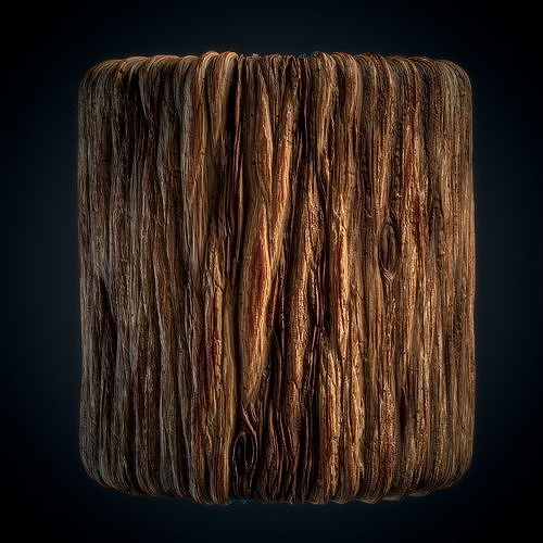 wood bark material - VOL 01 - Maps - SBsar Texture