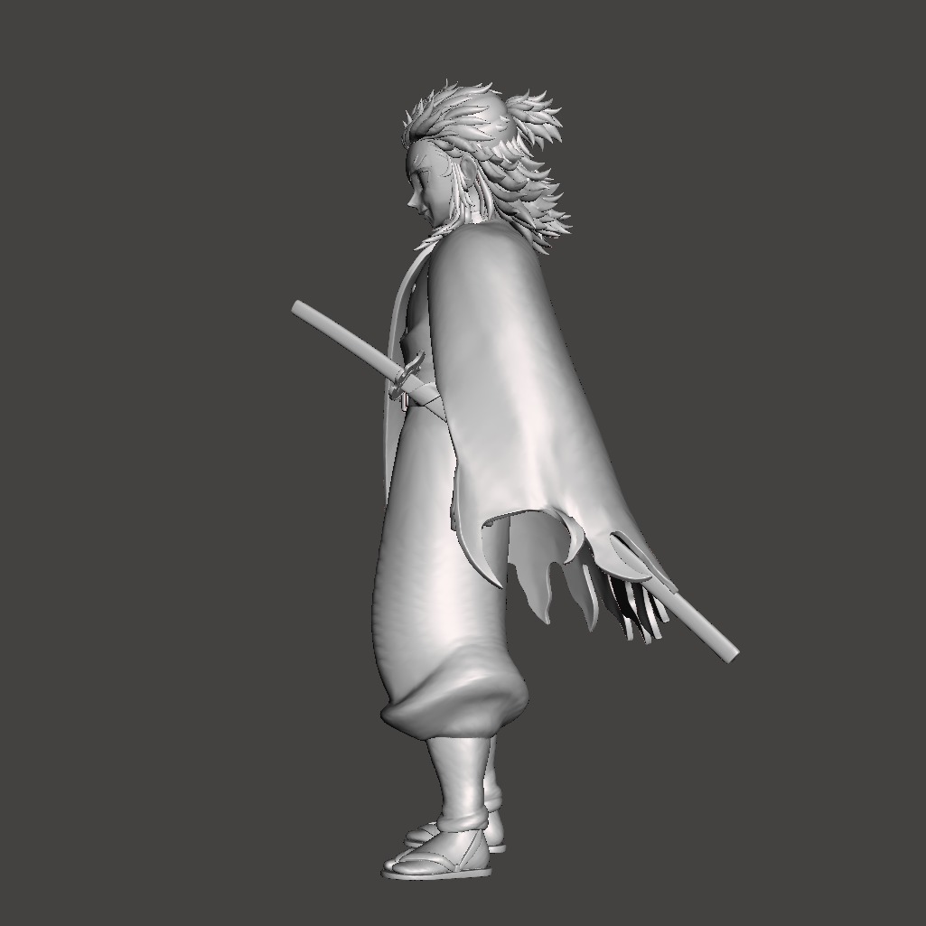Kyojuro Rengoku Flame Hashira 3D Model 3D print model_2