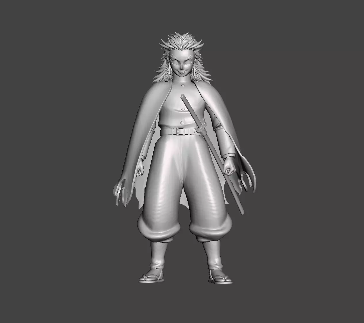 Kyojuro Rengoku Flame Hashira 3D Model 3D print model_0