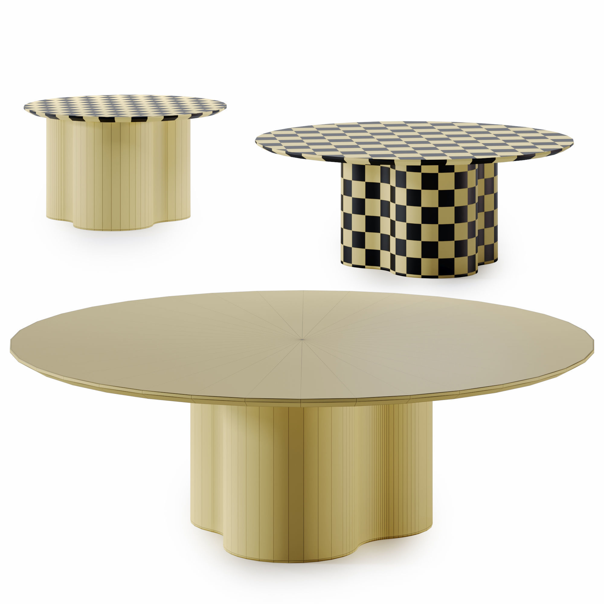 stella table set 3D model_3