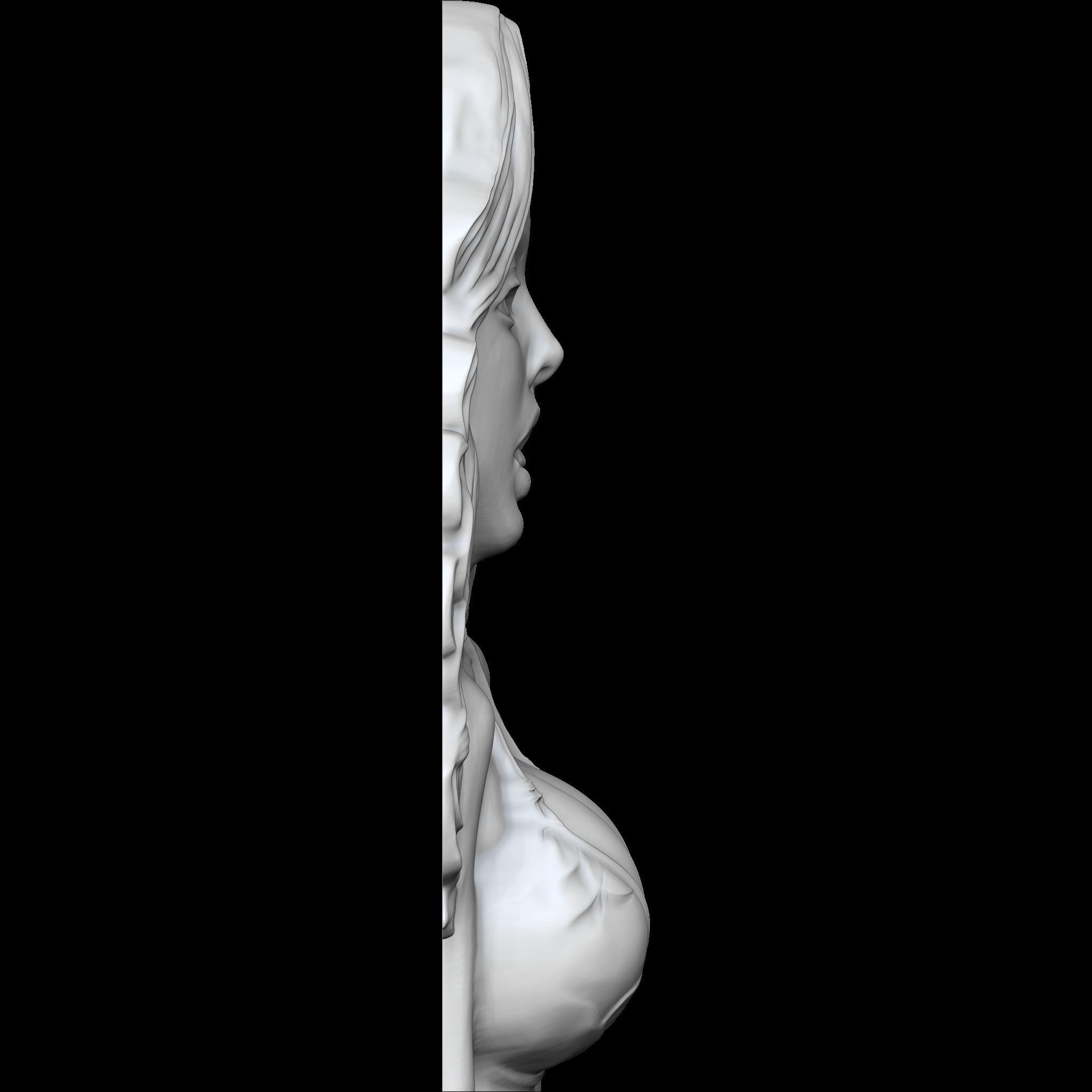 The Enchanted Woman STL file for 3d printing or CNC 3D print model_3