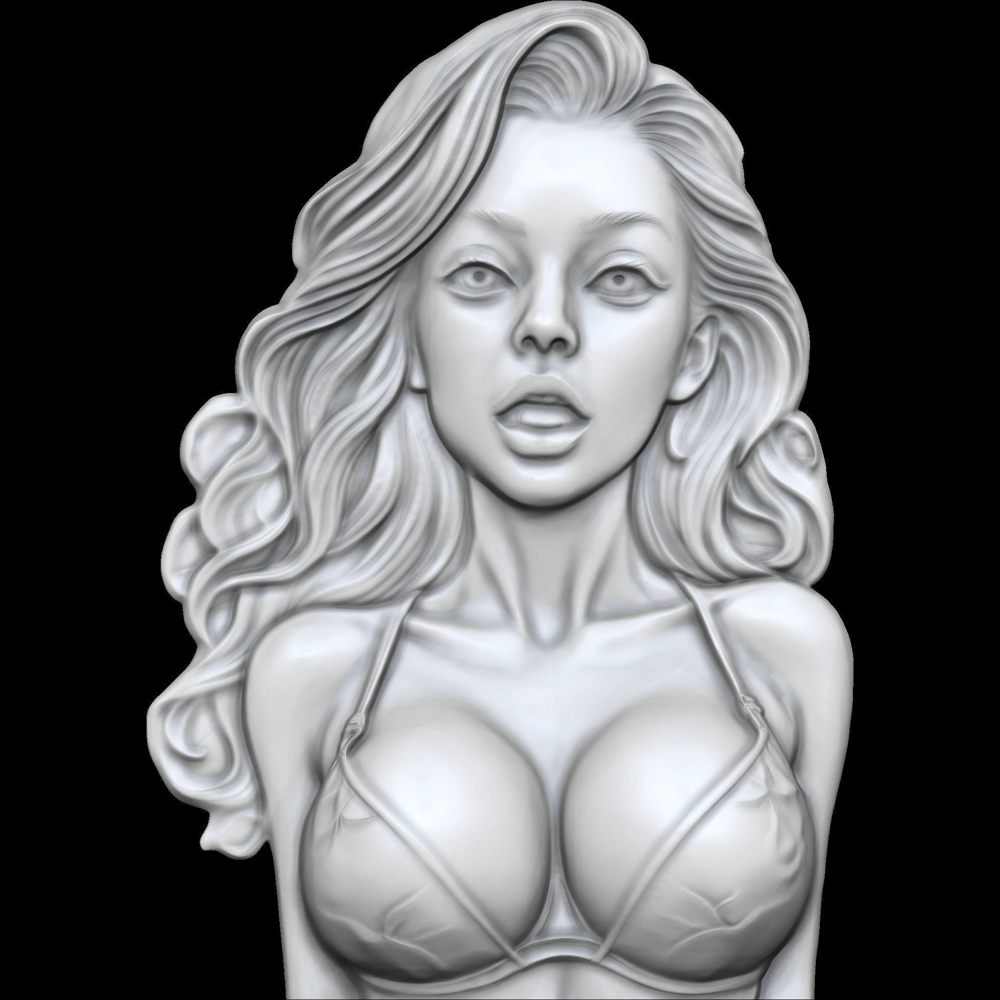 The Enchanted Woman STL file for 3d printing or CNC 3D print model_1