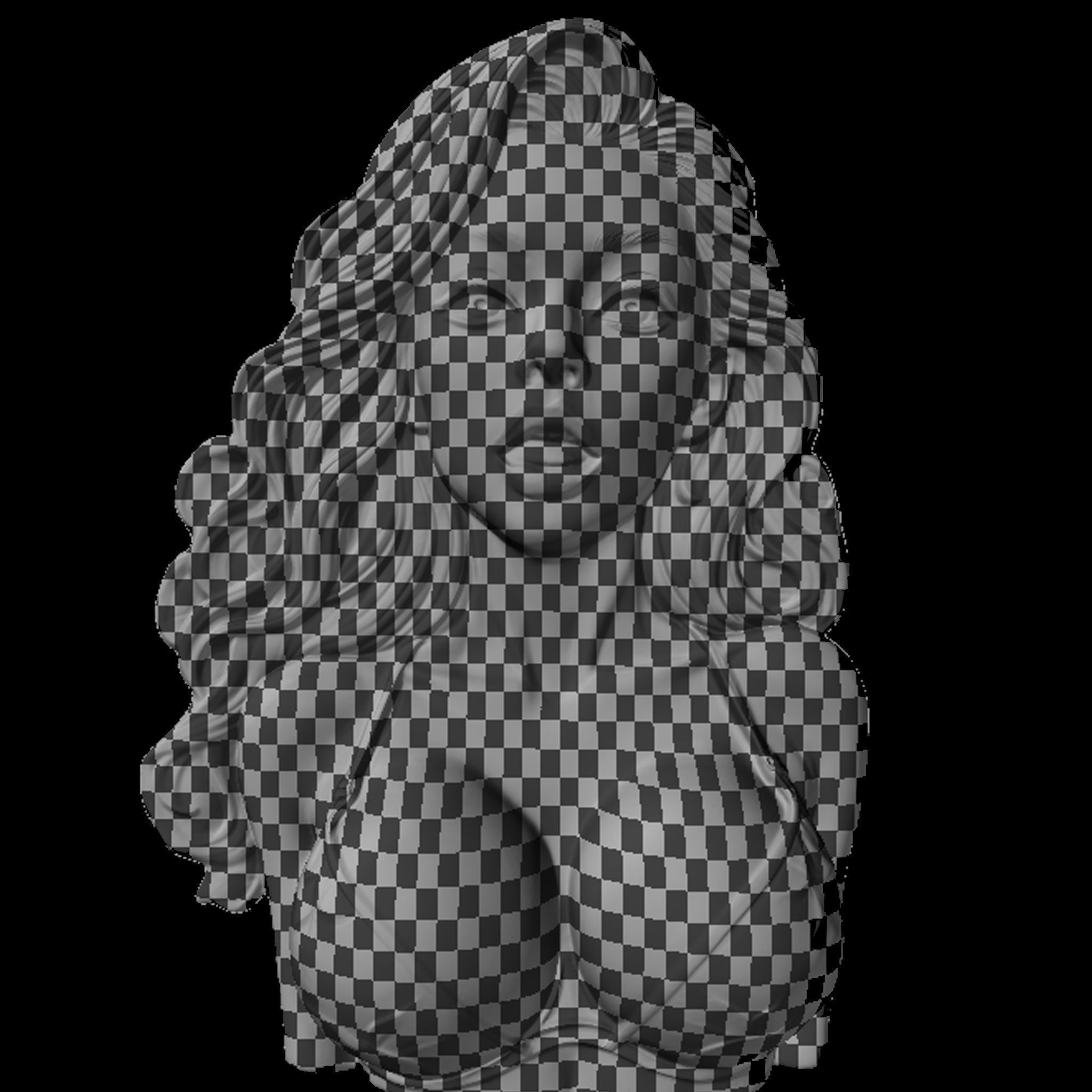 The Enchanted Woman STL file for 3d printing or CNC 3D print model_12