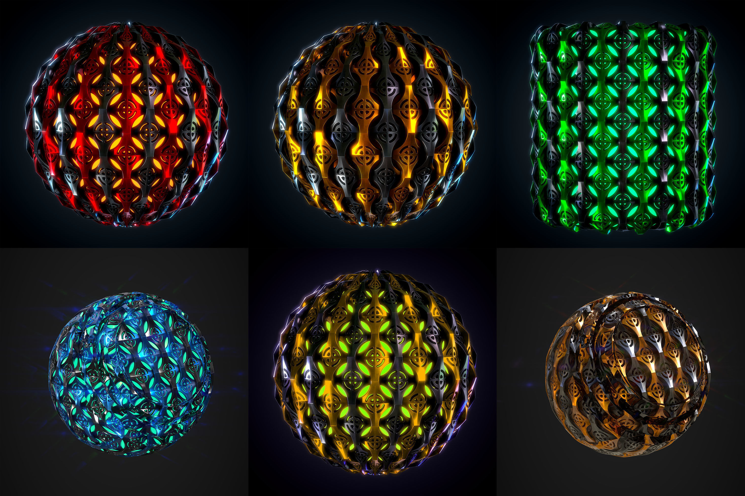 Hard Surface material - VOL 04 - Maps - SBsar sci-fi Pattern Texture_2