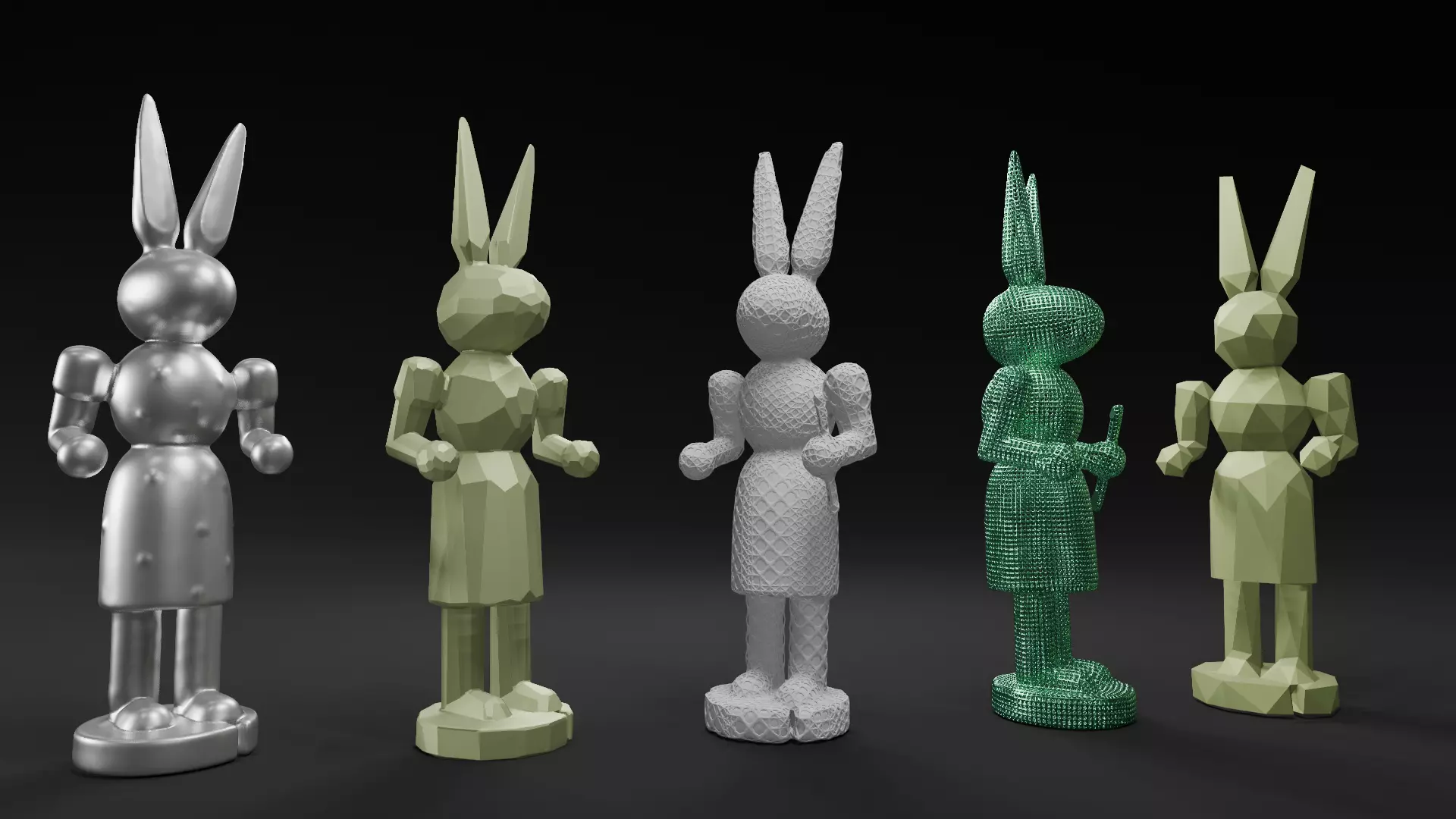 Mad Rabbit Figurine 3D print-ready models Free 3D print model