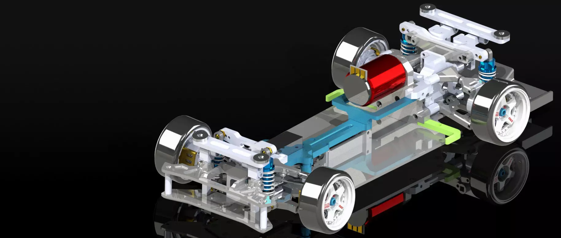 All new TT01 RWD drift conversion kit1-center motor 3D model 3D