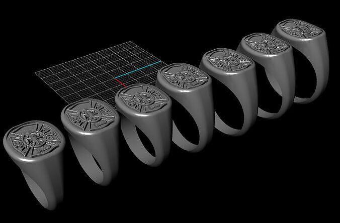 ring man fire 3D print model