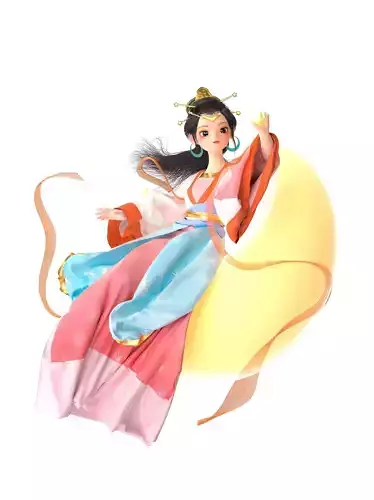 Chinese style Hanfu ancient costume beauty