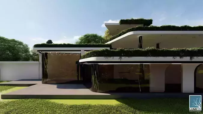 Futuristic Organic Villa - 3D Architectural Model