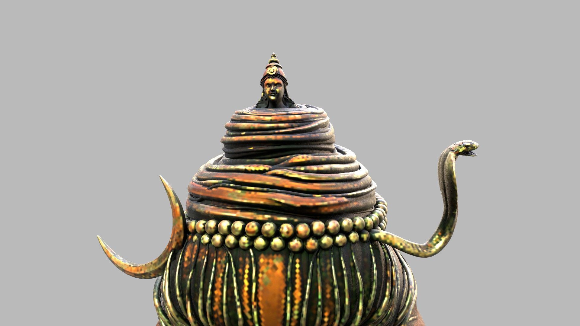 lord shiva statute 3d model 3D model_4