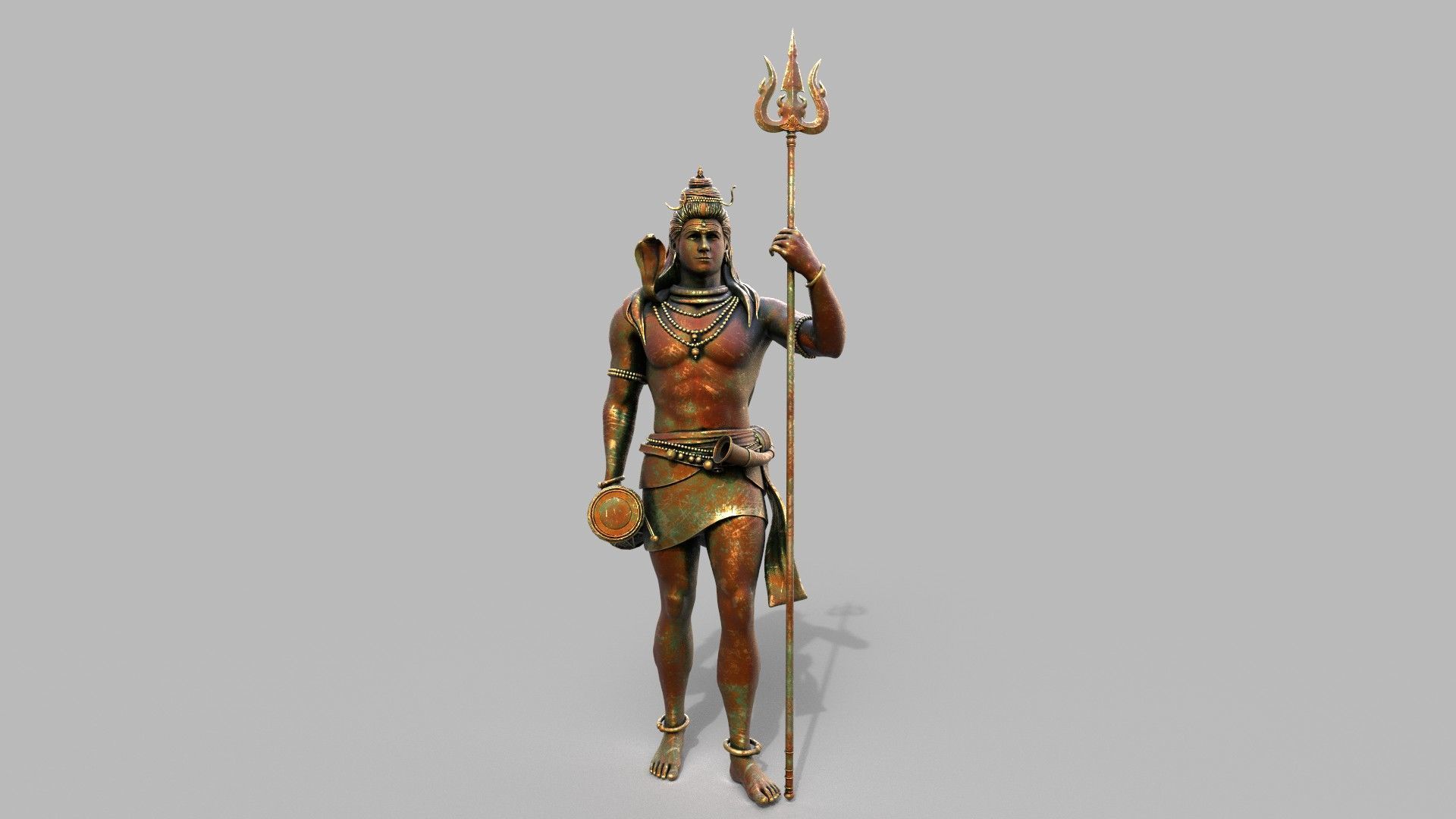 lord shiva statute 3d model 3D model_12