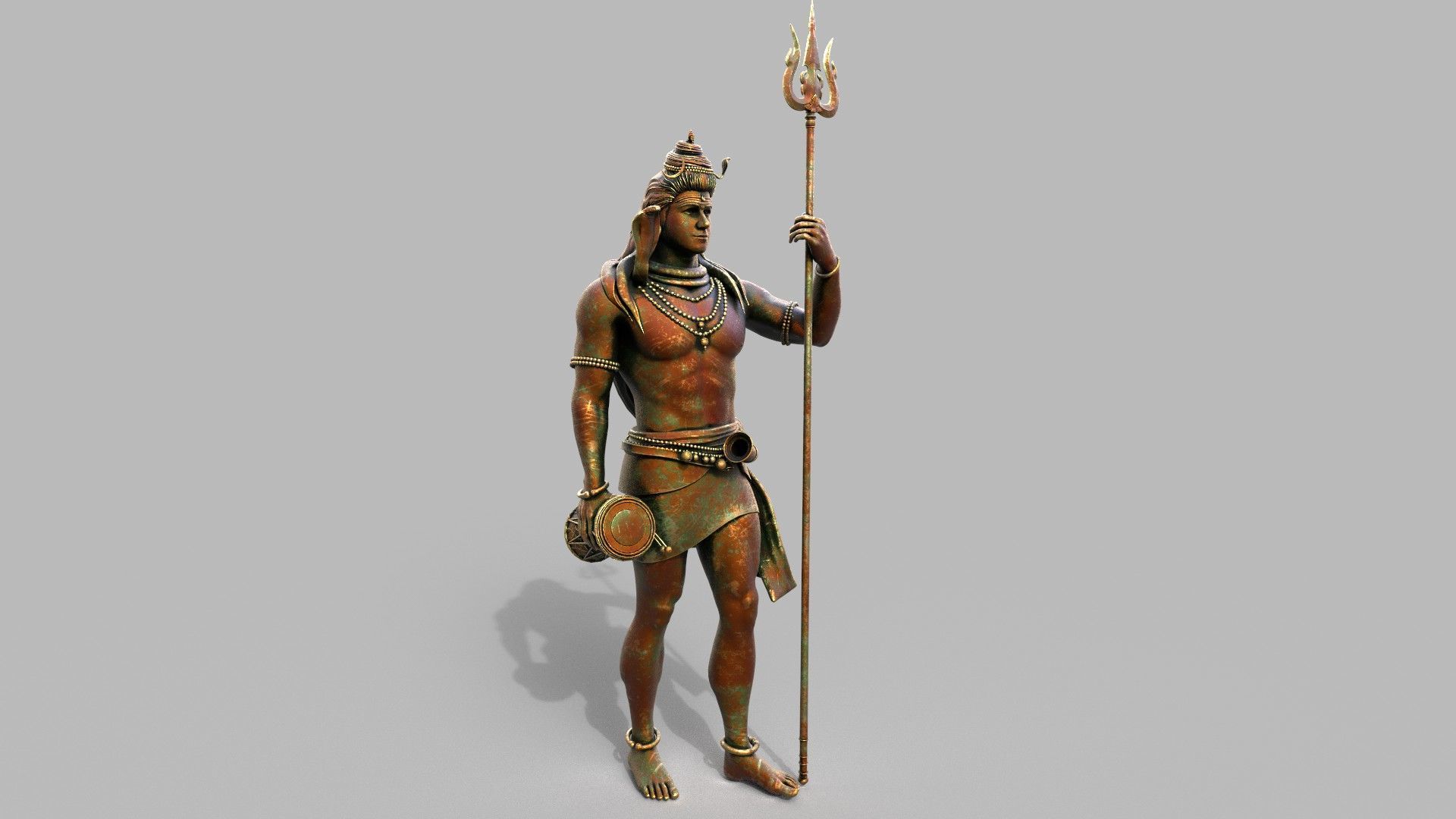 lord shiva statute 3d model 3D model_1