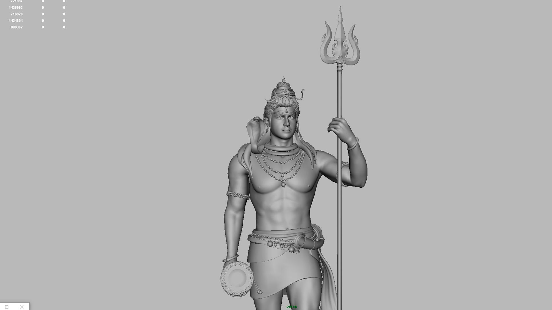 lord shiva statute 3d model 3D model_8