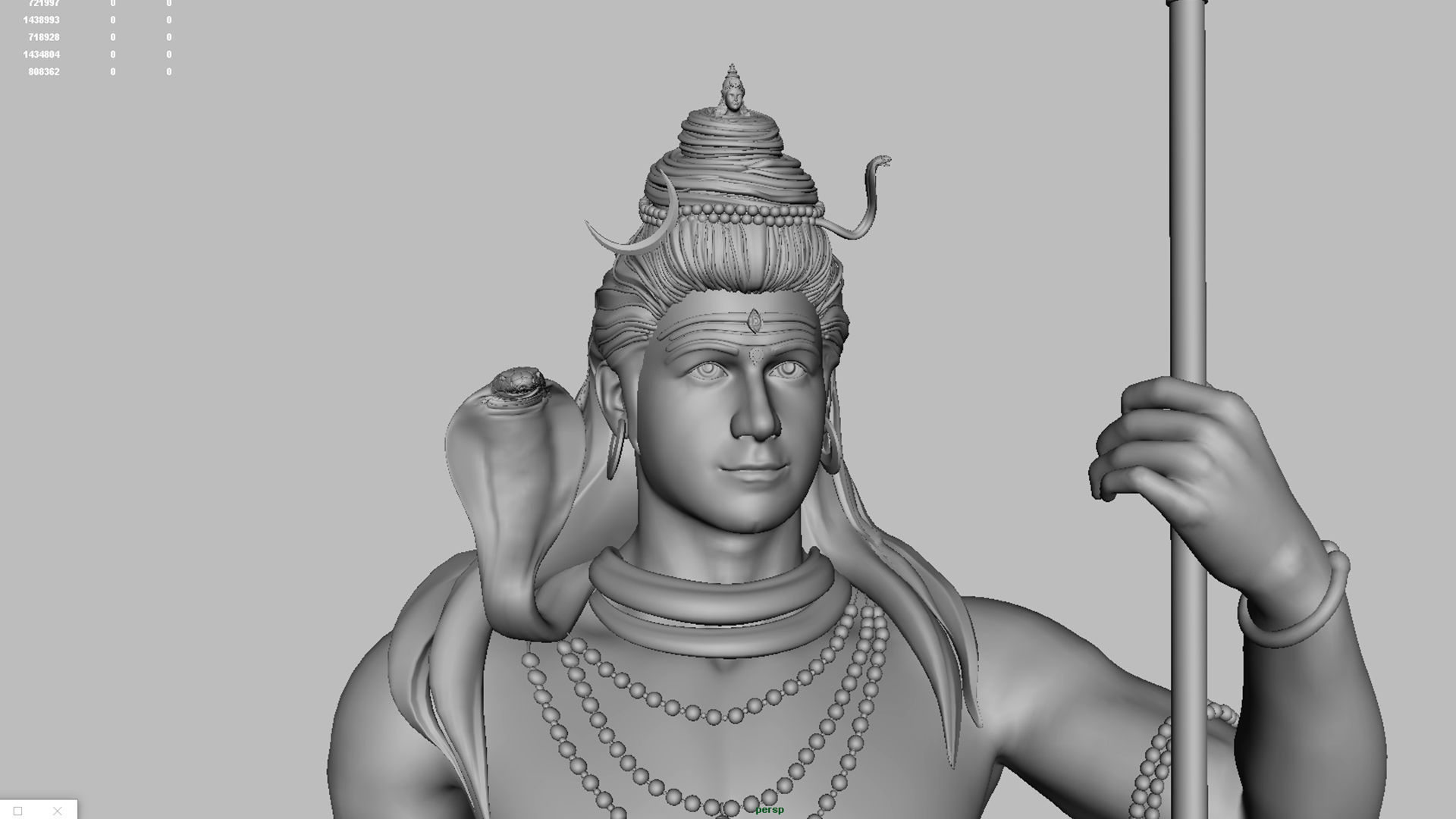 lord shiva statute 3d model 3D model_9