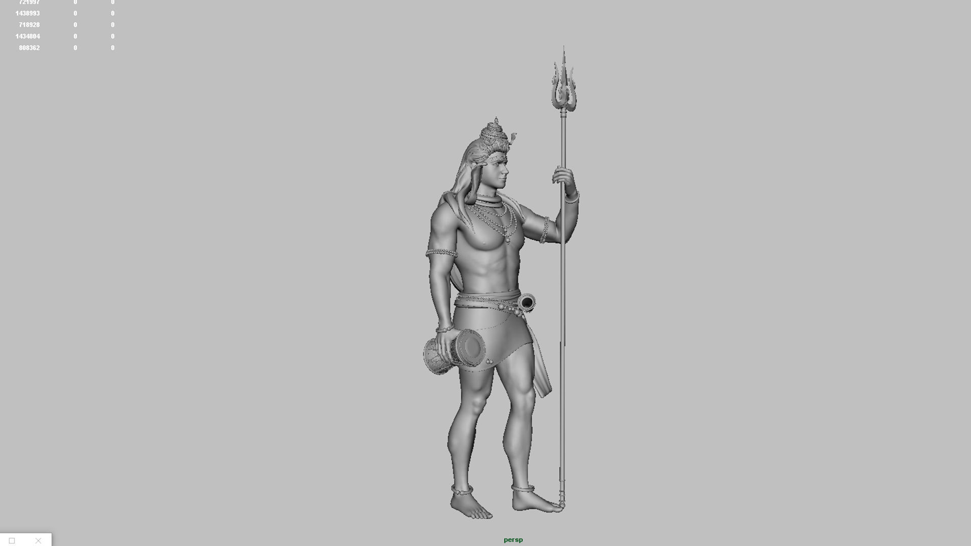 lord shiva statute 3d model 3D model_7