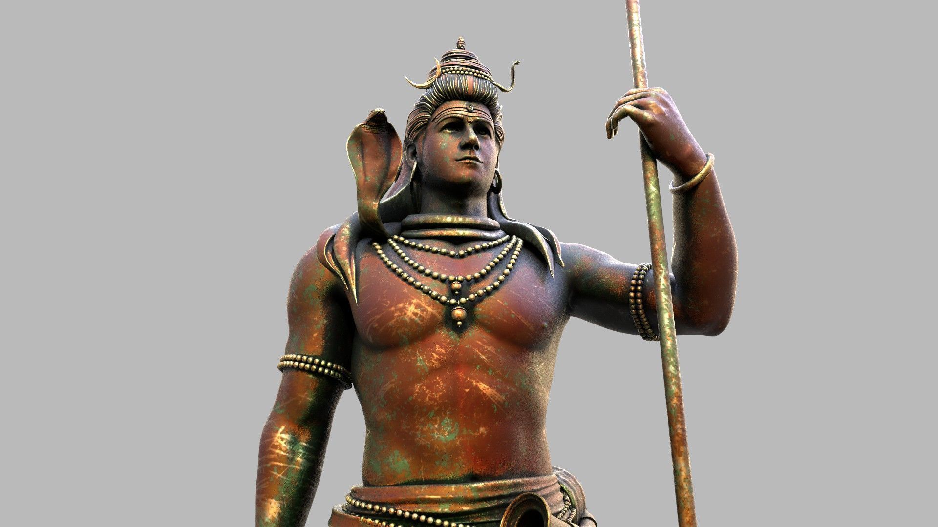 lord shiva statute 3d model 3D model_5