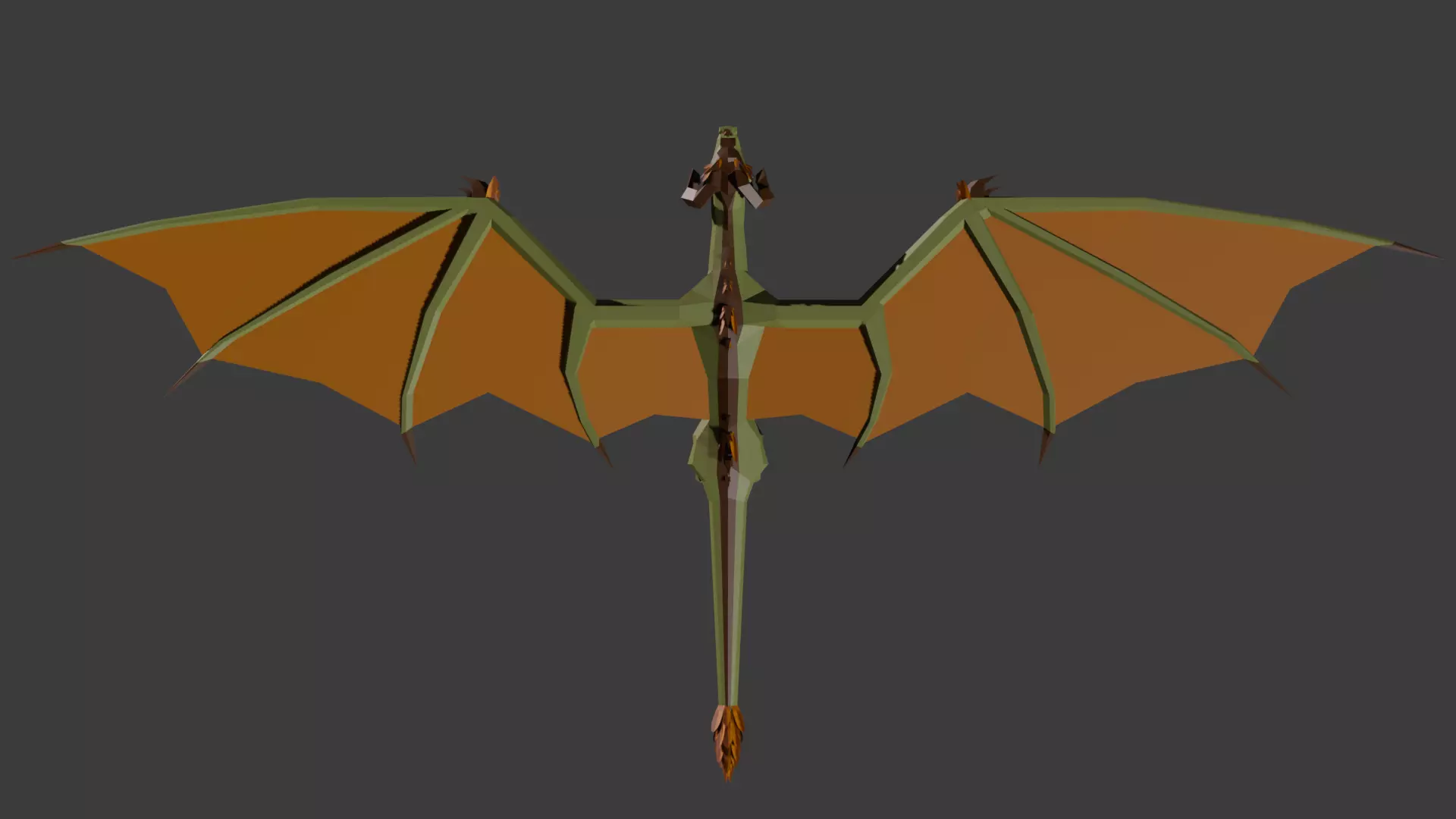 Low Poly Nature Dragon Low-poly 3D model