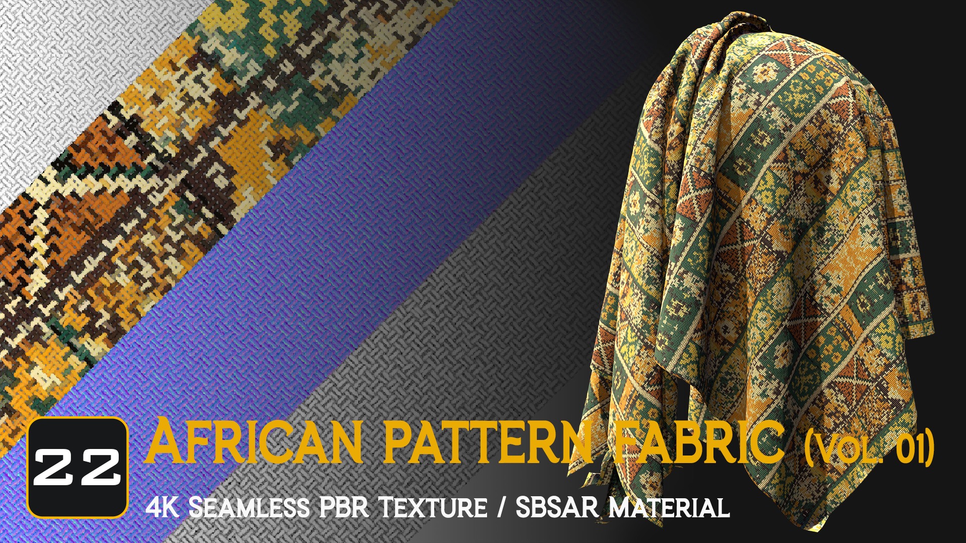 African Pattern fabric Texture_1