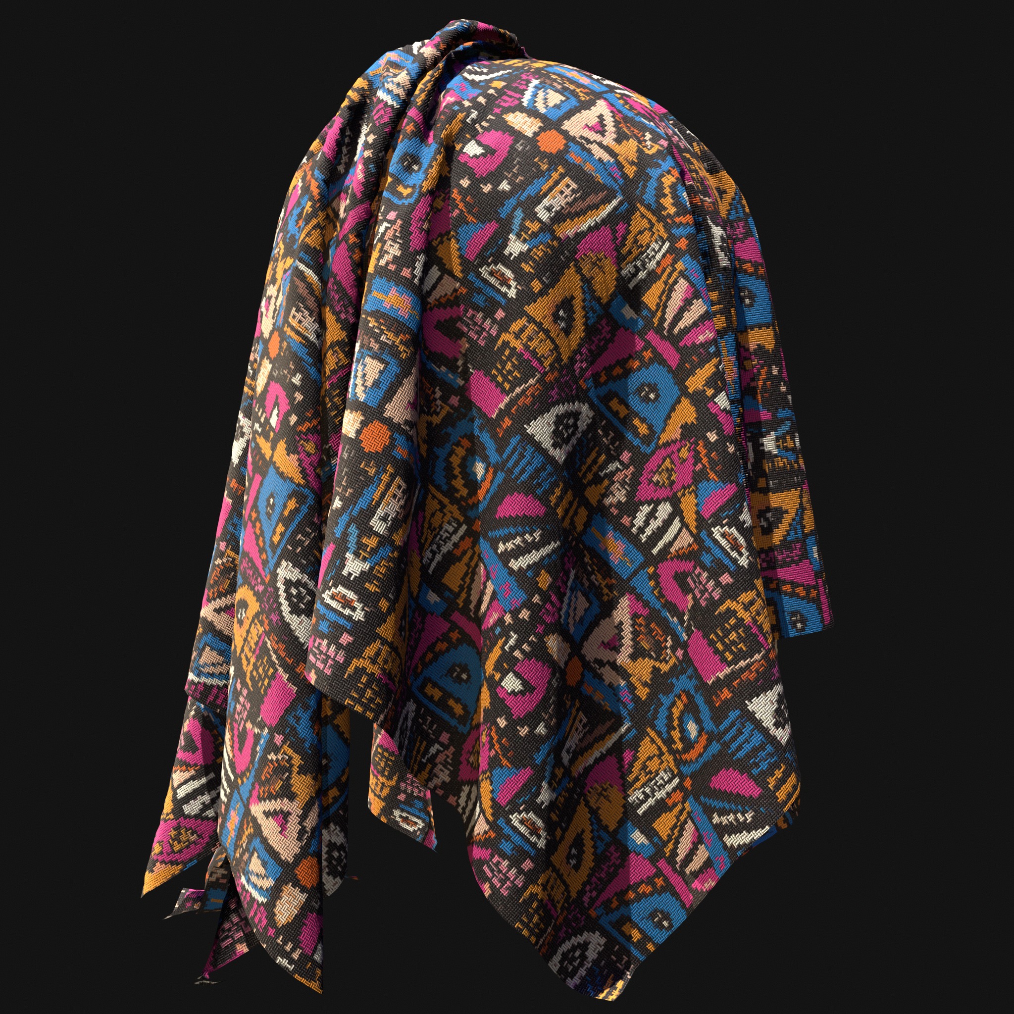 African Pattern fabric Texture_33