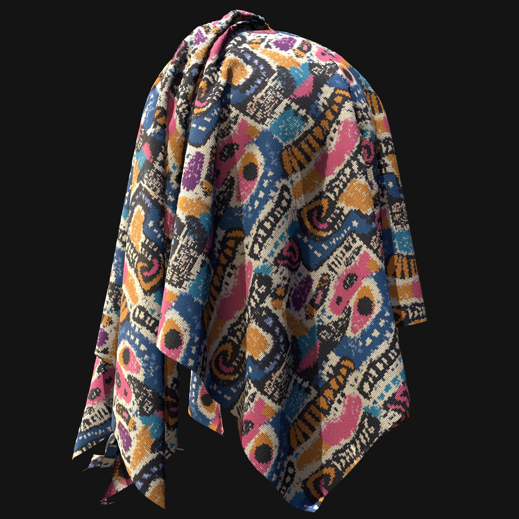 African Pattern fabric Texture_22