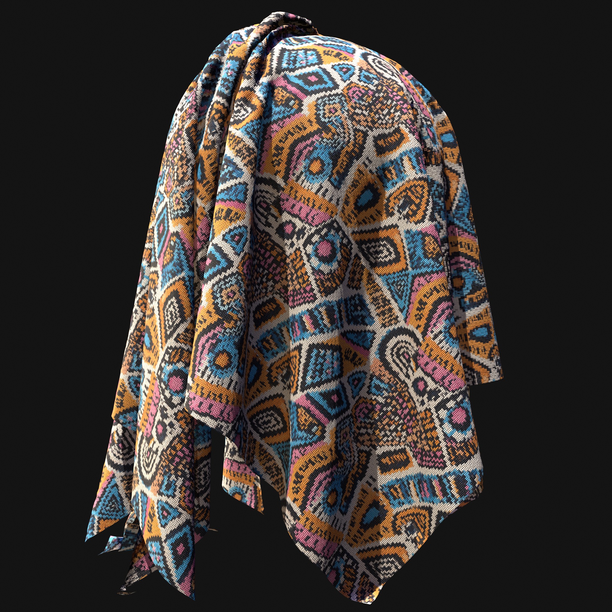 African Pattern fabric Texture_23