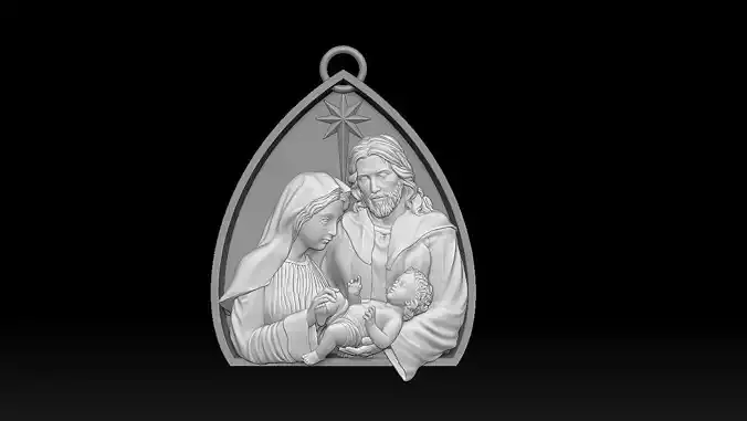 Holy Family Pendant  3D print model