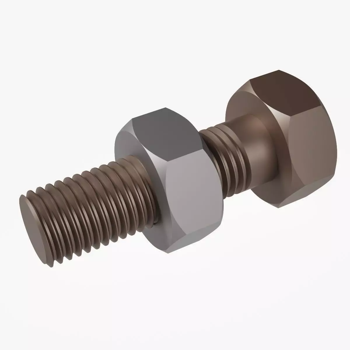 M12 Bolt and Nut 3D print model_0