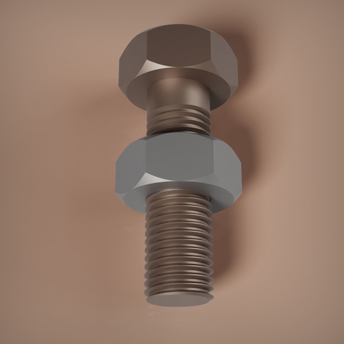 M12 Bolt and Nut 3D print model_7