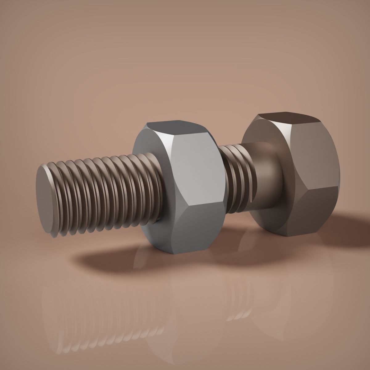 M12 Bolt and Nut 3D print model_12