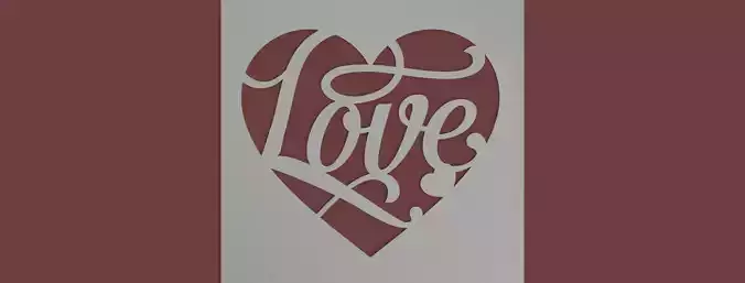 stencil love heart