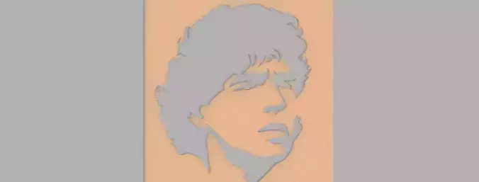 stencil diego armando maradona 3D model