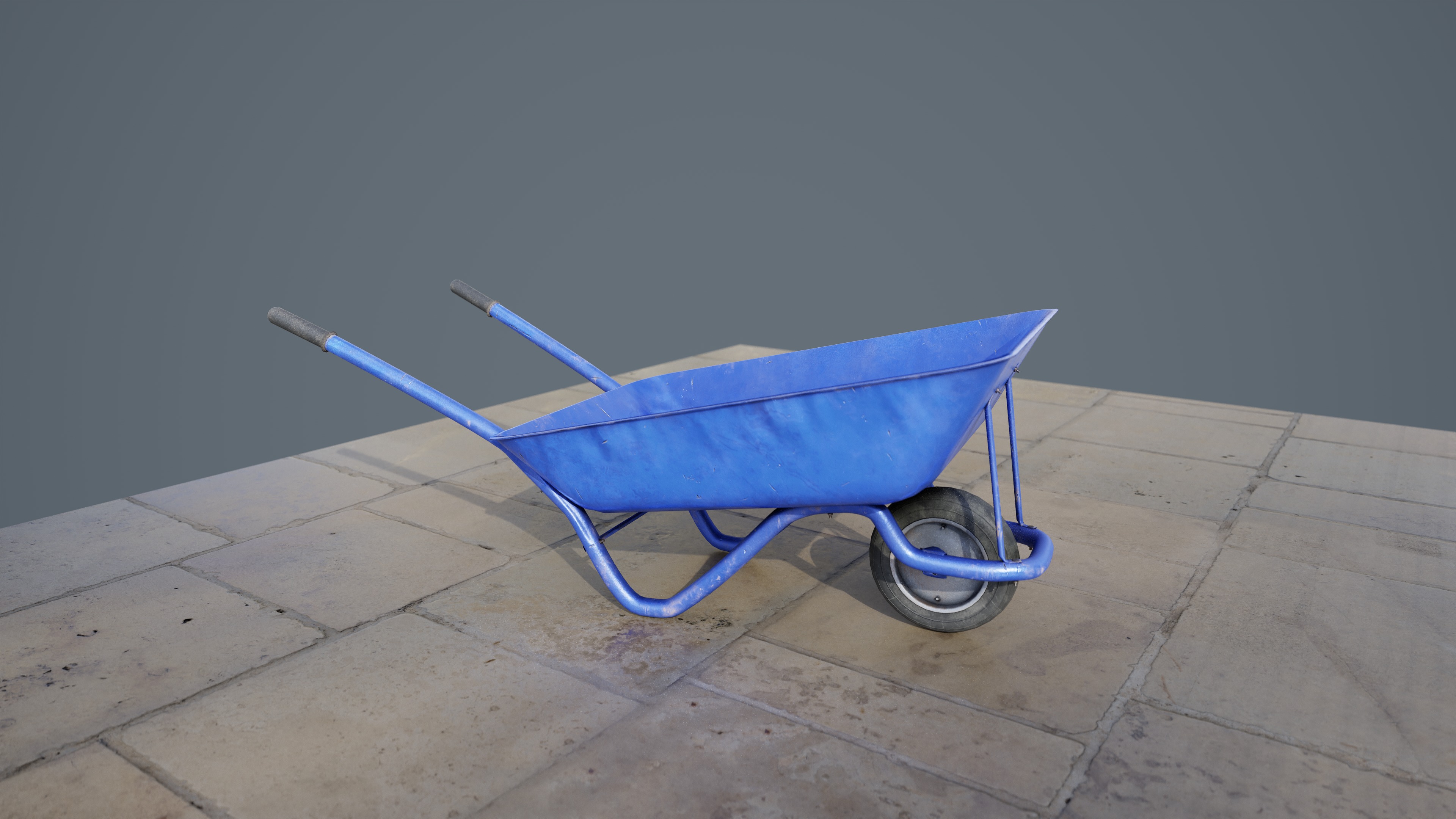 Wheelbarrow Assets Free low-poly 3D model_3