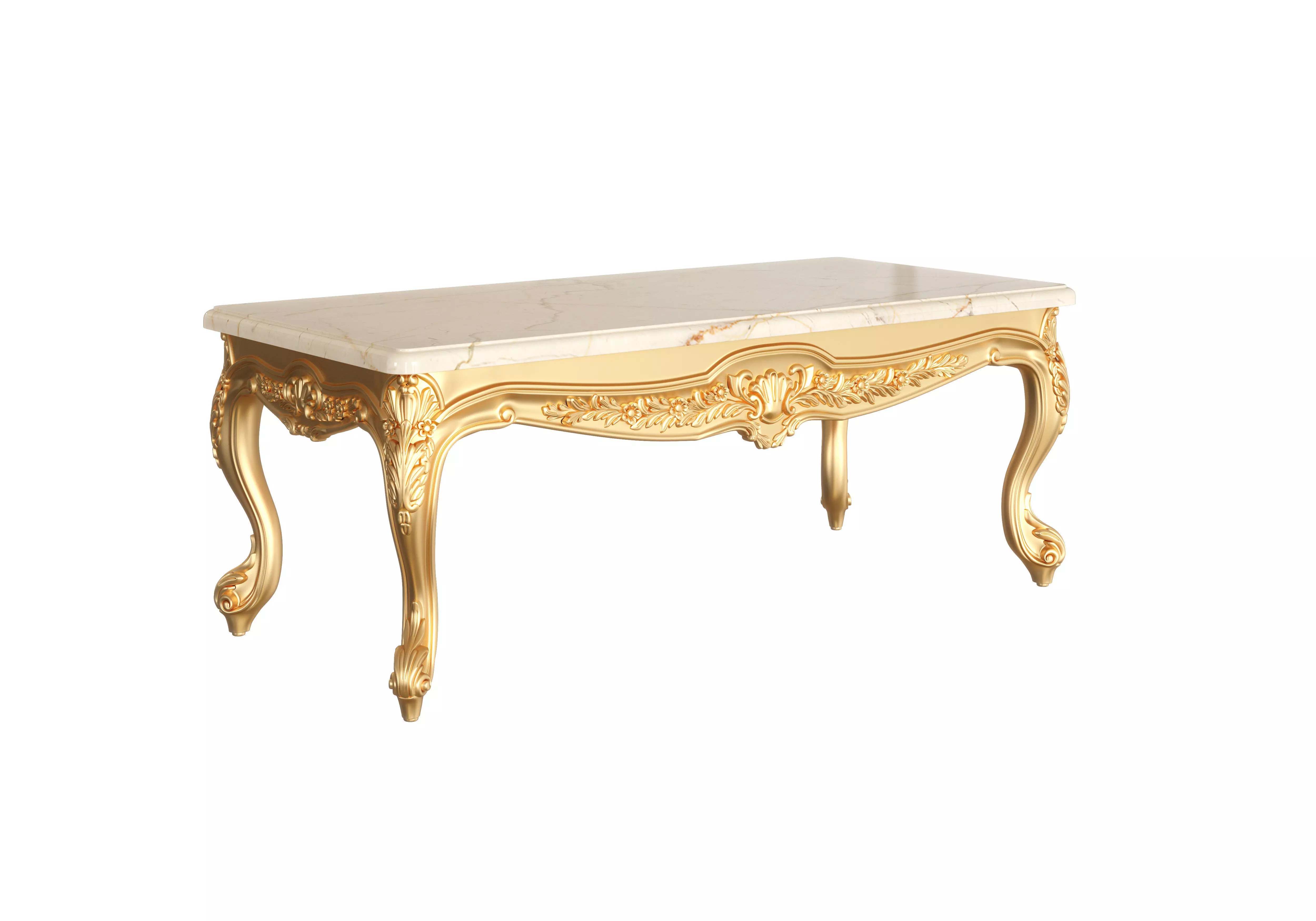 Timeless golden coffee table by Modenese 3D model_0