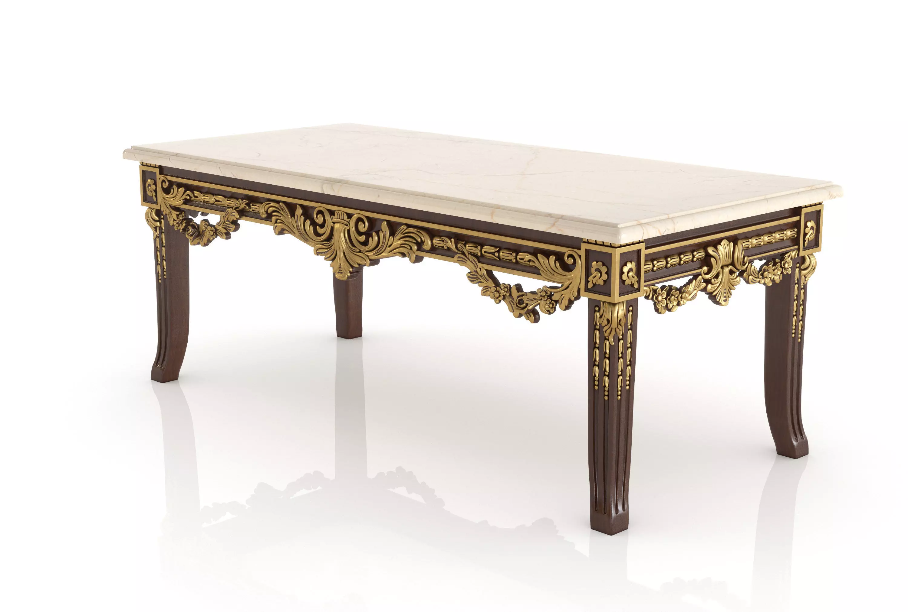 Royal marble top coffee table by Modenese 3D model_0