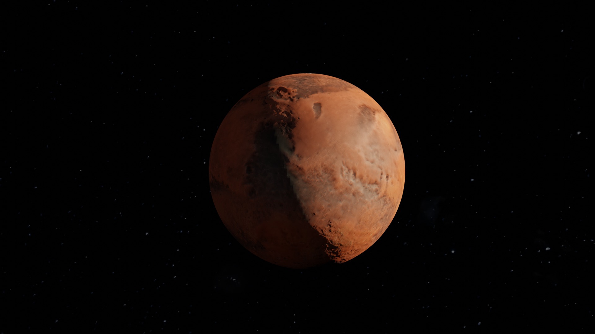 Mars planet Low-poly 3D model_2