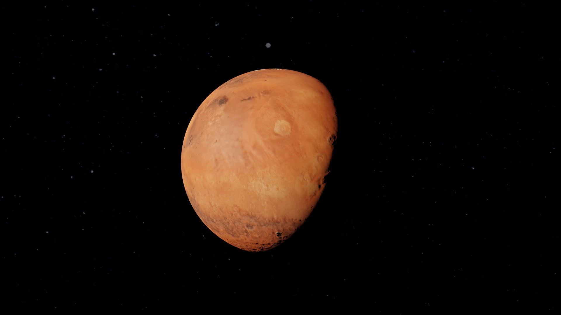 Mars planet Low-poly 3D model_3