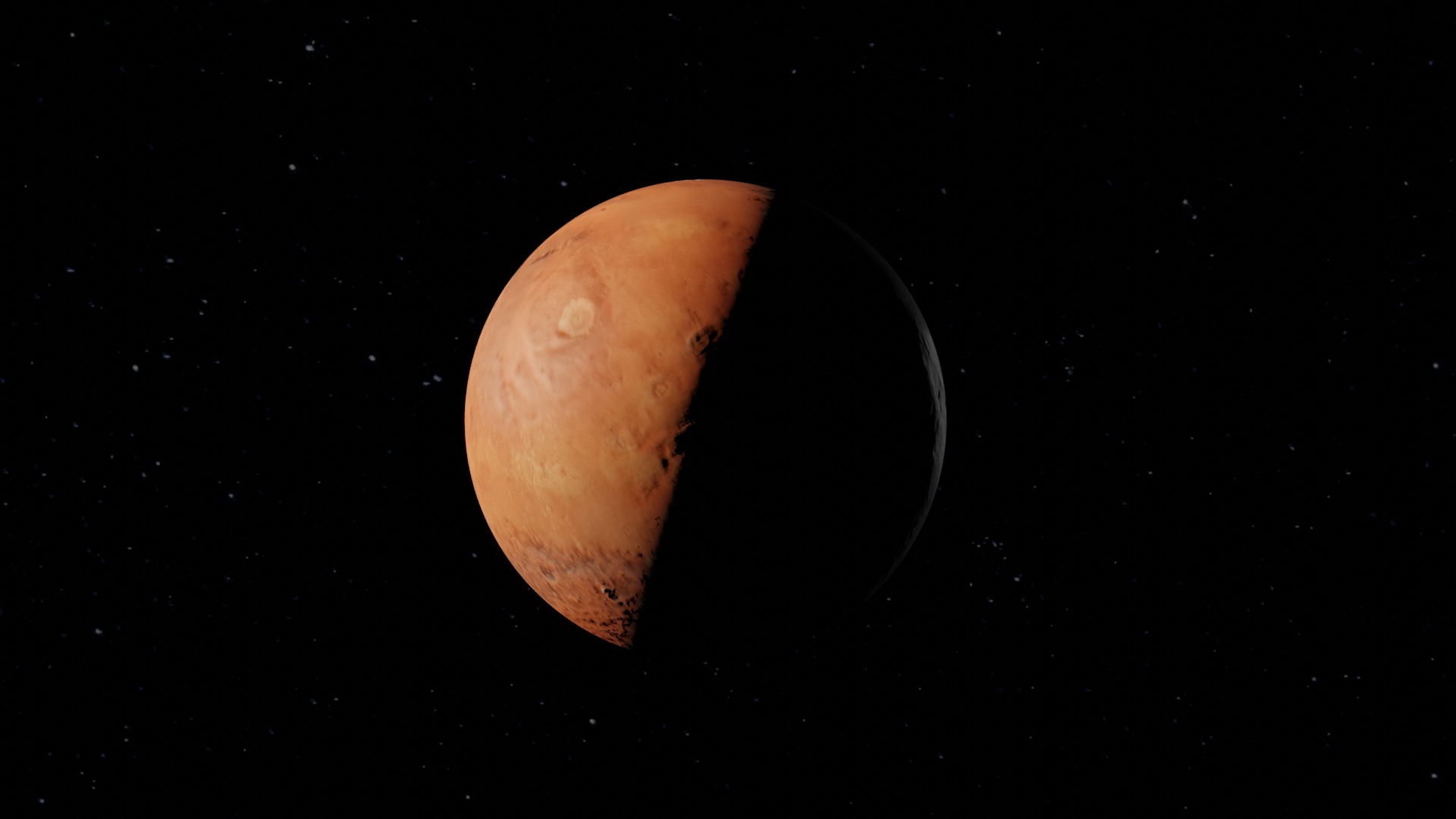 Mars planet Low-poly 3D model_4