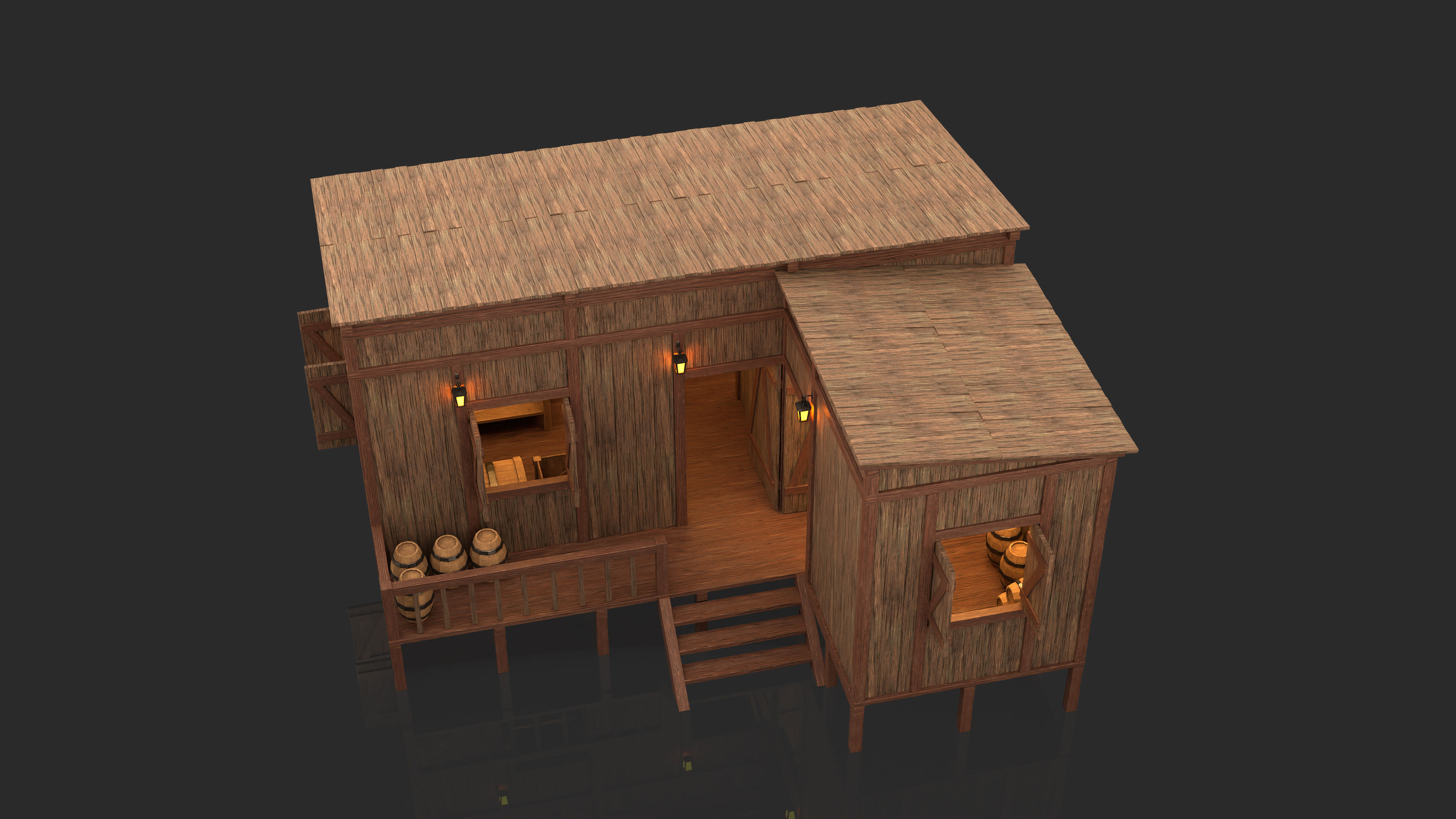 Medieval Fantasy House 05 3D model_8