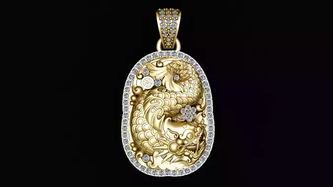 Fucanglong Dragon pendant 3d printable model