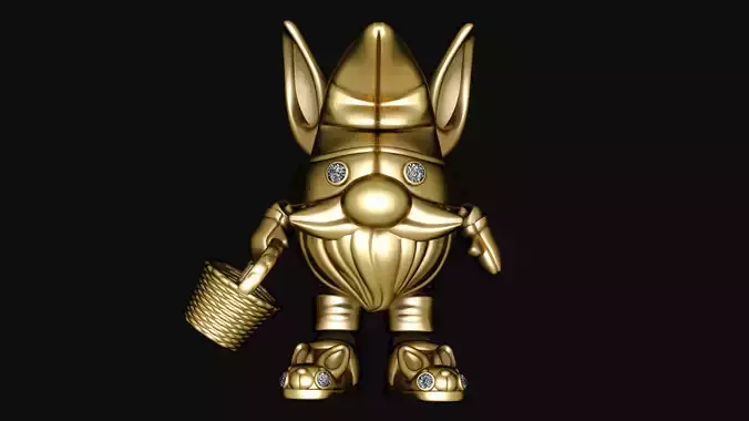 gnome pendant 3d peintable model