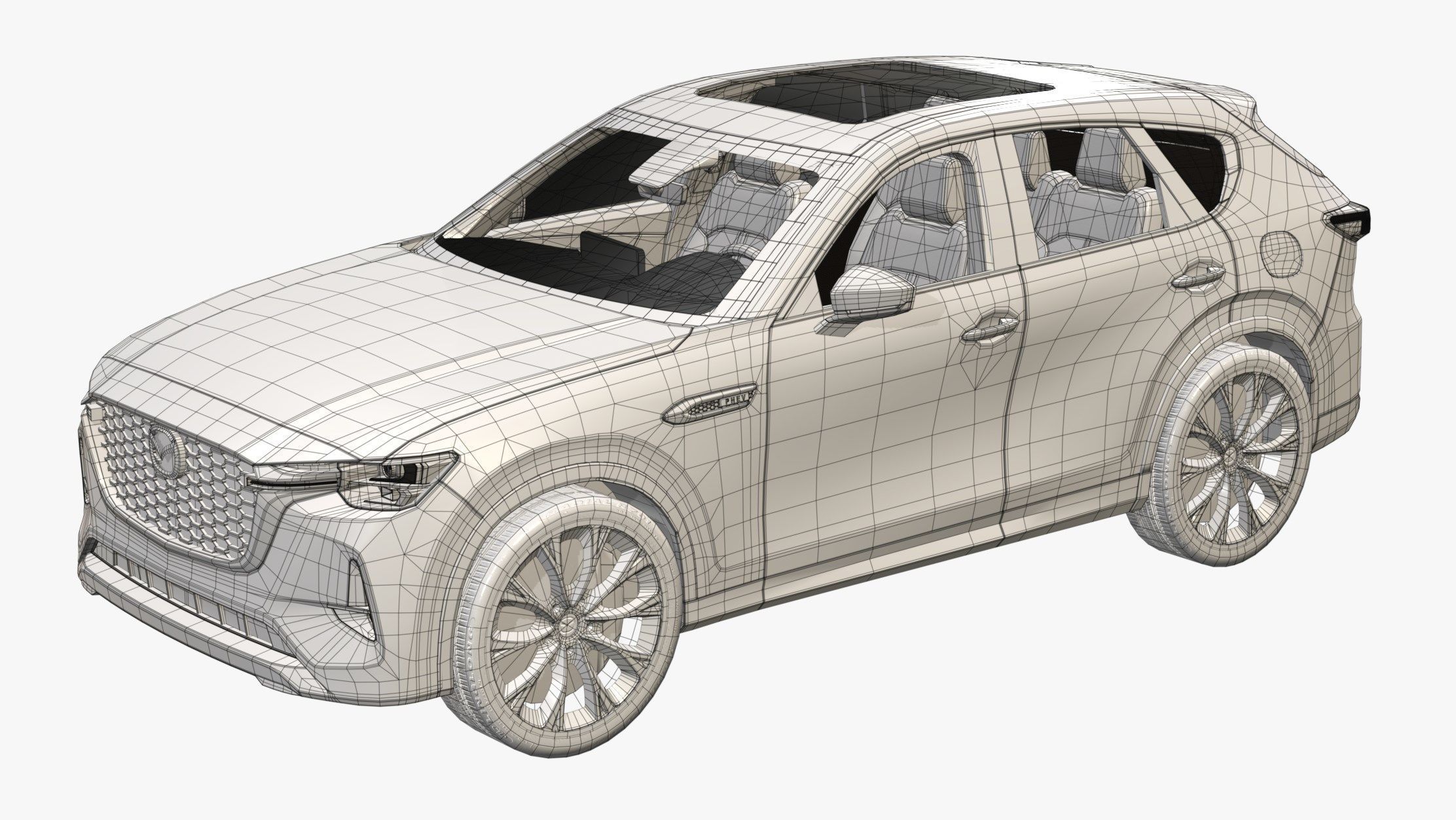 Mazda CX-60 2022 Low-poly 3D model_16