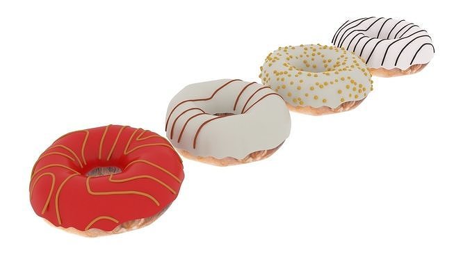 Donuts Set 3D model