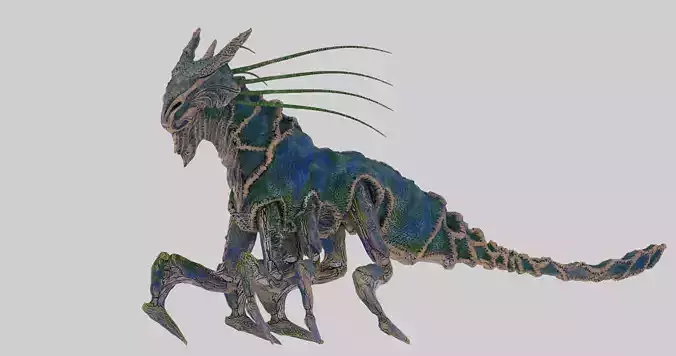 Seasectoid Sea Creature Model with Rig