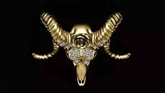 markhor prndant 3d printable model 