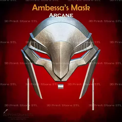 Ambessa Mask Cosplay Arcane - STL File 3D print model