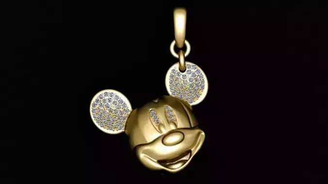 mickey mouse pendant 3d printable model