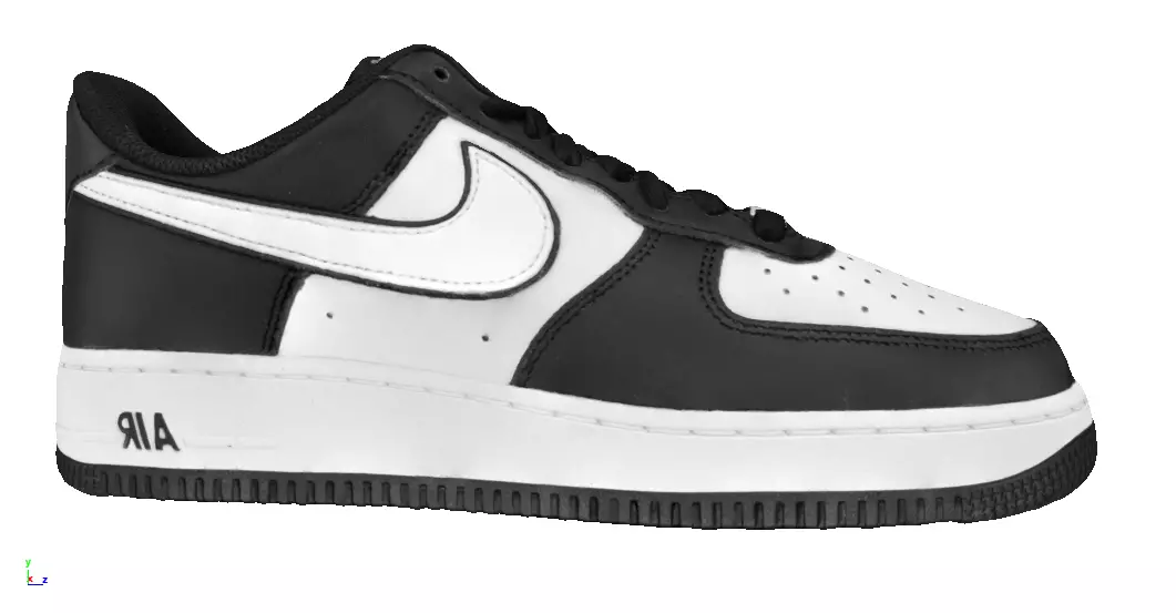 Nike Air Force 1 one panda fashion sneaker 3D model