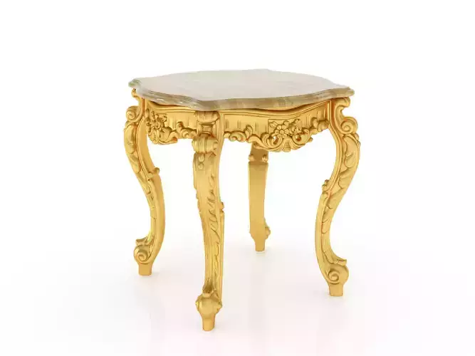Traditional marble top side table by Modenese